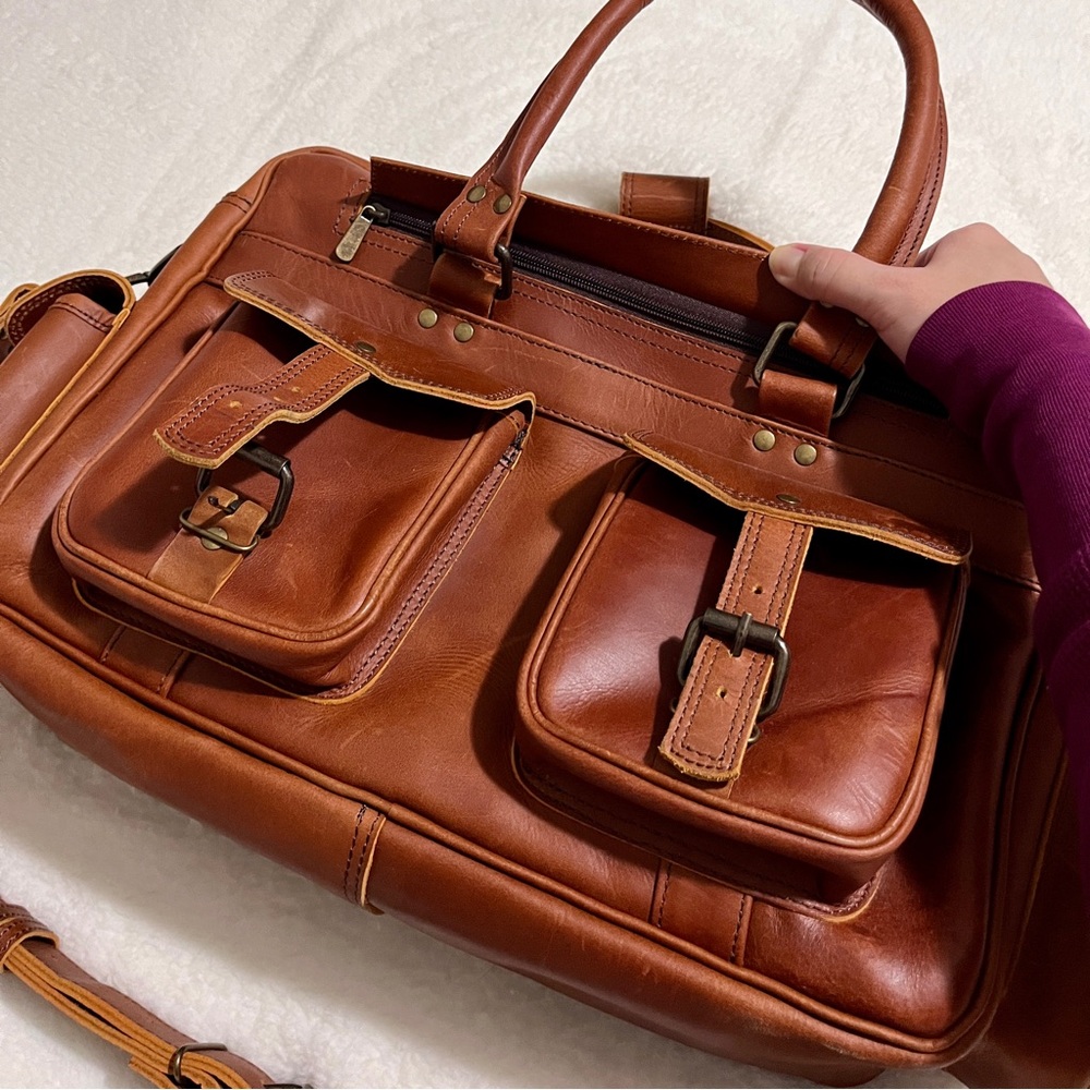 Buffalo Trading Company Roosevelt Buffalo Leather Pilot Bag - Like new! - Picture 2 of 14